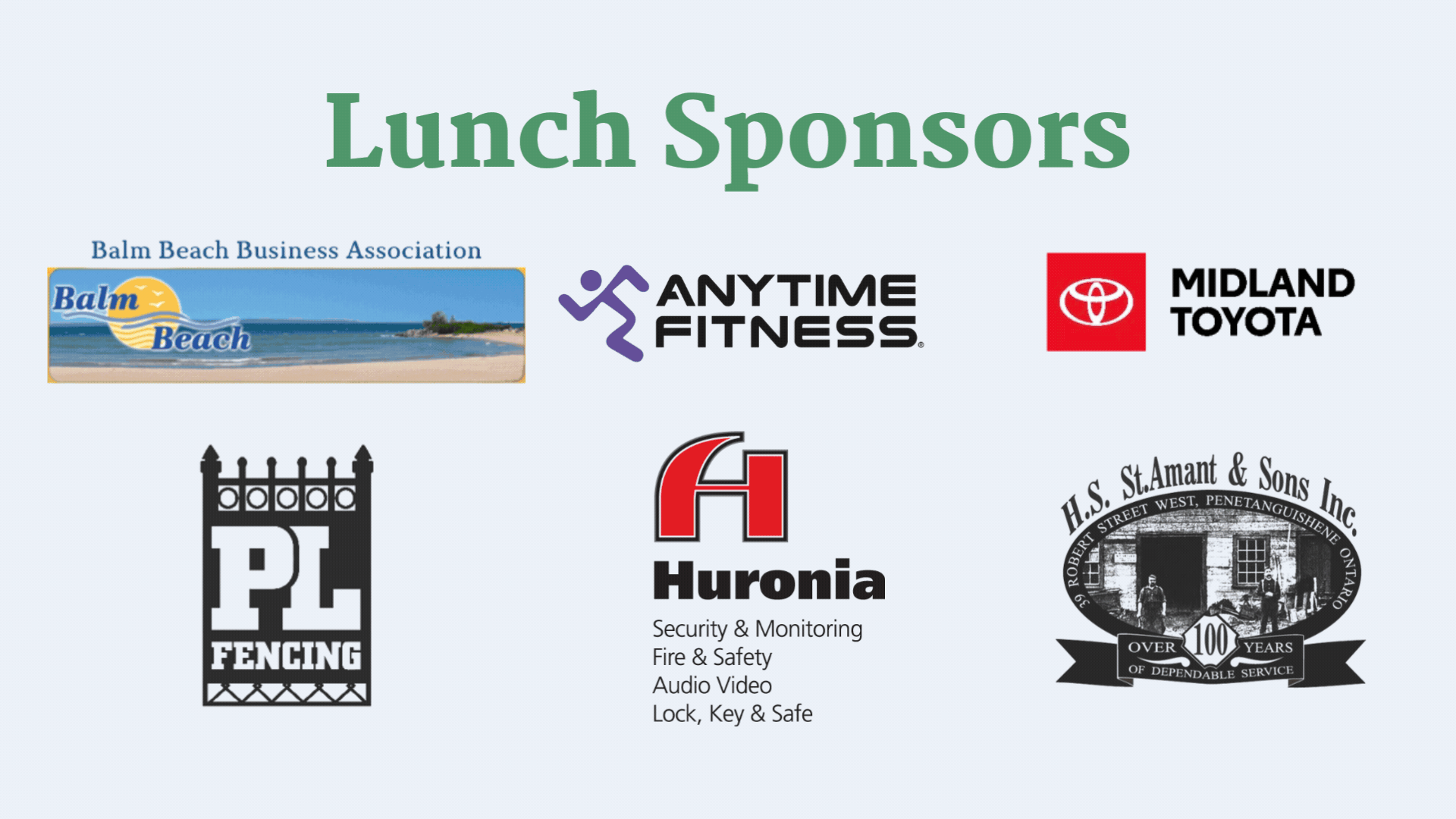 Sponsor logos for the Charity Pickleball Tournament on a blue background.