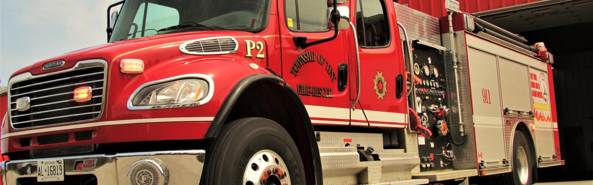 Photo of fire truck at the Wyevale Fire Station