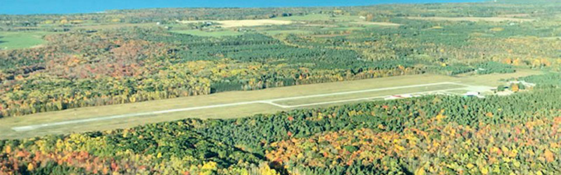 Photo of the Huronia Airport landing strip