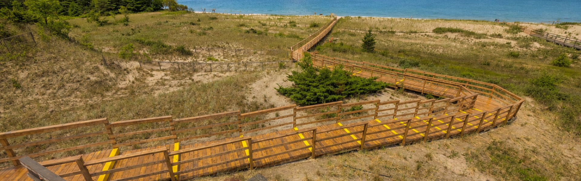 Bluewater beach improved accessibility boardwalk