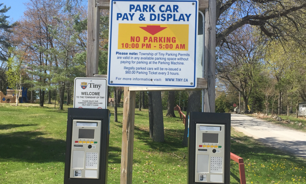 Parking machines at Jackson Beach park