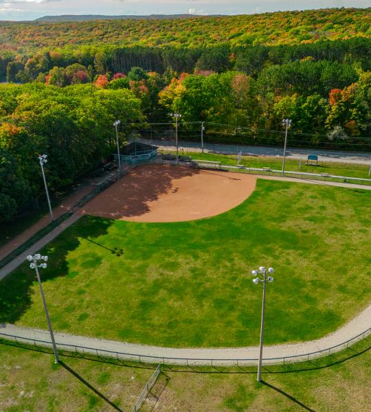 Aerial view of the Toanche Baseball Diamond