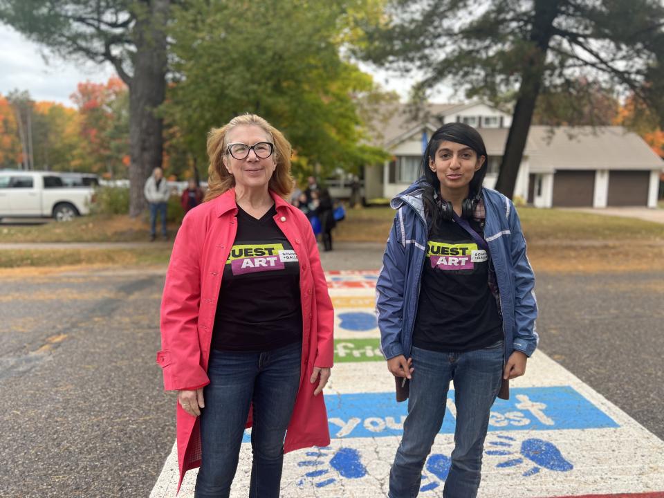 Virginia Eichhorn, Director of Quest Art and Sabaa Bismil – Communications Coordinator/Artist at Quest Art