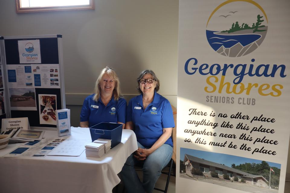 Representatives from Georgian Shores Seniors Club at their booth during the Senior Symposium