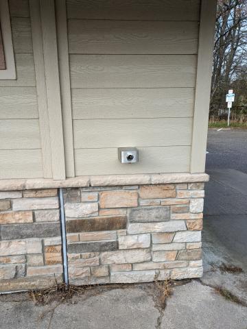 image of one of the water fill stations attached to a municipal building