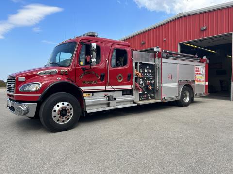 image of a firetruck at Station 2