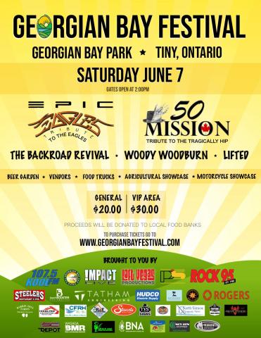poster for the Georgian Bay Festival on Saturday June 7