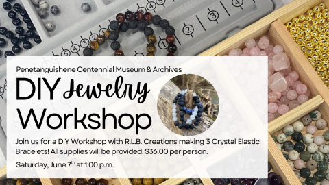 DIY Jewelry Workshop promo with beads
