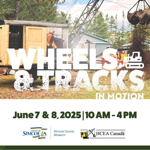 Wheels and Tracks in Motion event - image features a man driving a piece of heavy equipment