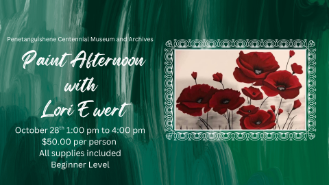 paint afternoon at the penetanguishene museum - features an image of poppies