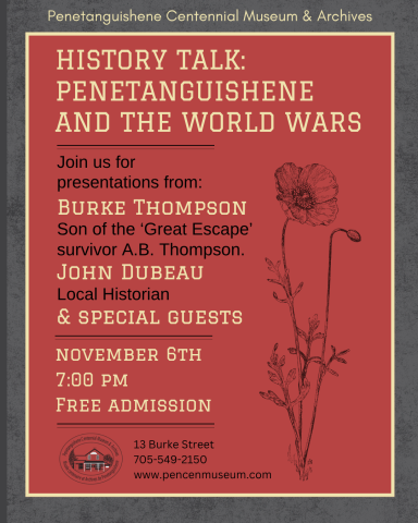 poster for the history talk: world war two event 