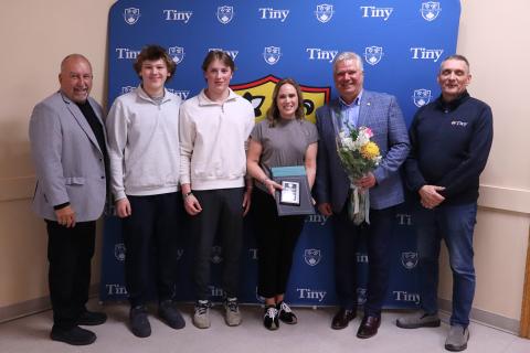 Award recipients and friends/family at the Volunteer Appreciation BBQ