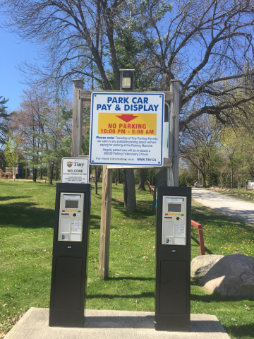 Parking machines at Jackson Beach park
