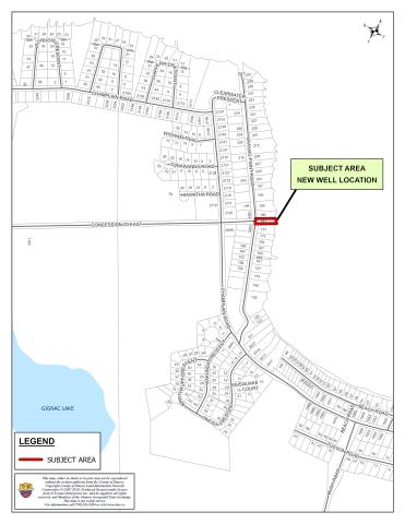 Construction Notice indicating that there will be a well replacement in the area of Sawlog Point Road and Concession 20 East
