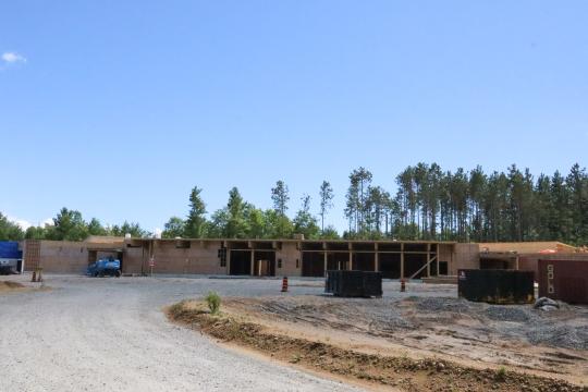 The Exterior Front, South Facing side of the Township of Tiny Administrative Centre under construction.