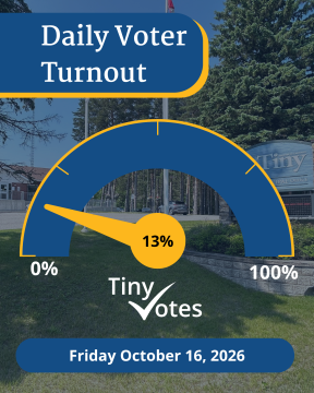 daily voter turnout for Friday October 16 indicating approximately 13% of voters have cast their ballot