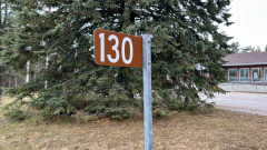 civic address sign 130 at the township of tiny office